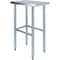 Amgood 24 in. x 15 in. Open Base Stainless Steel Metal Table WT-2415-RCB-Z - alternate 1
